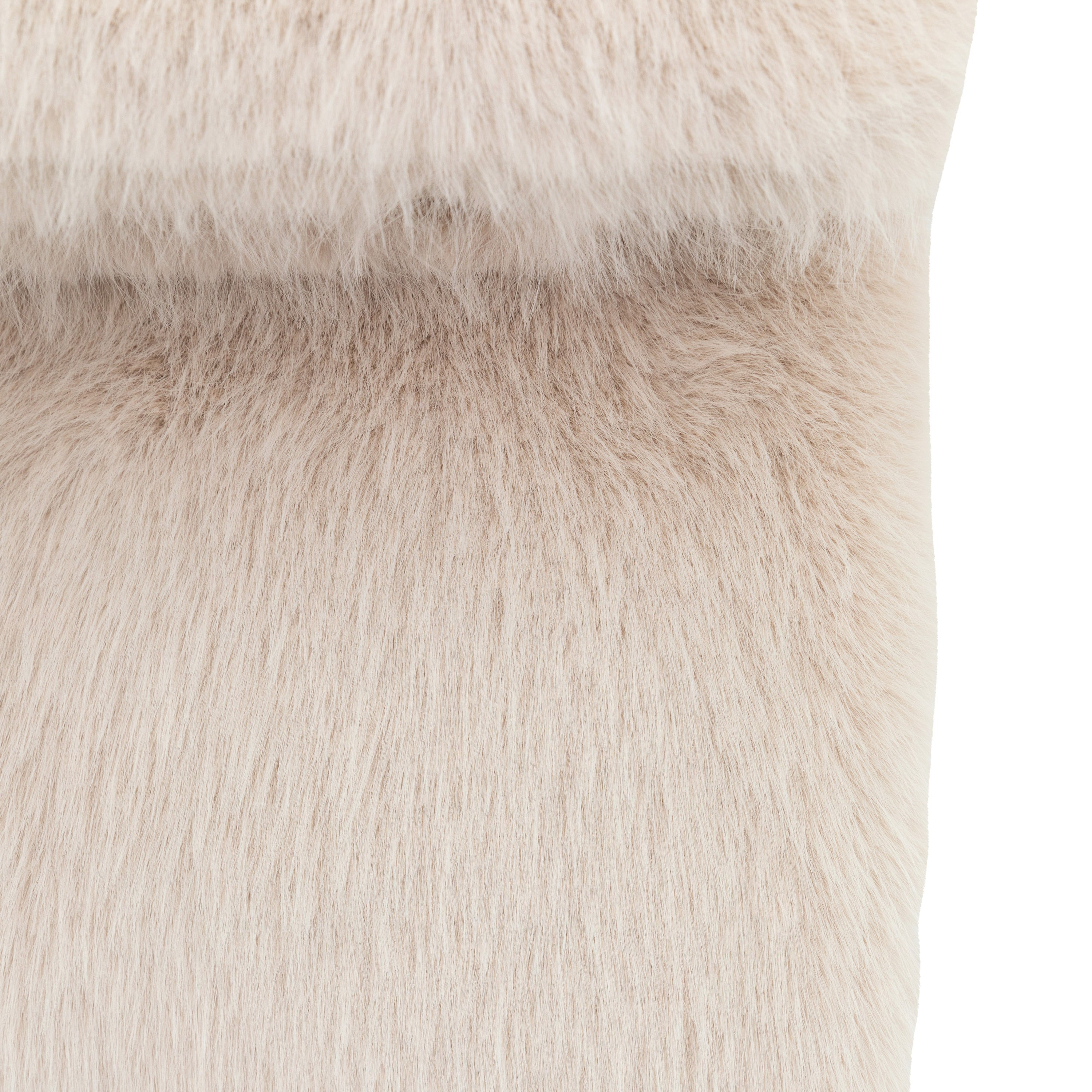 Marby Oatmeal Faux Fur Throw | Large